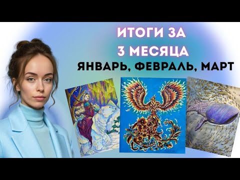 Видео: Раскрашенные работы за 3 месяца. Январь. Февраль. Март