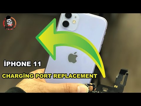 Видео: Замена зарядного порта iPhone 11. замена кабеля flex