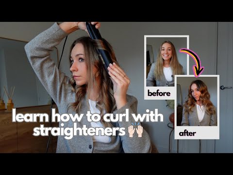 Видео: Узнайте, как завить волосы выпрямителем в 2024 году! 🙌🏼 Урок по завивке волос утюжком для создани...