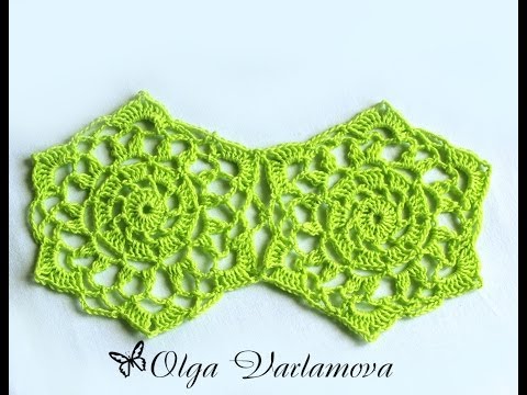 Видео: Вязание крючком. Crochet. Шестиугольный мотив 1. Часть 2. Соединение мотивов