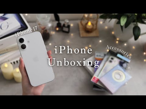 Видео: 🍎Эстетическая распаковка iPhone 17 + настройка аксессуаров｜Защитная пленка｜Переливающийся чехол｜К...