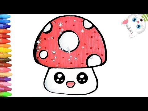 Видео: Как нарисовать гриб с MiMi | Раскраски детей HD | Рисование и окраска