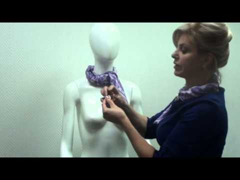 Видео: Как завязывать платки с использованием фурнитуры (часть 1)