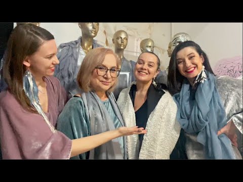 Видео: Самые красивые стильные бархатные блузы Брюки-водопады Юбка-брюки Шарфы Палантины от Elena Tkachenko