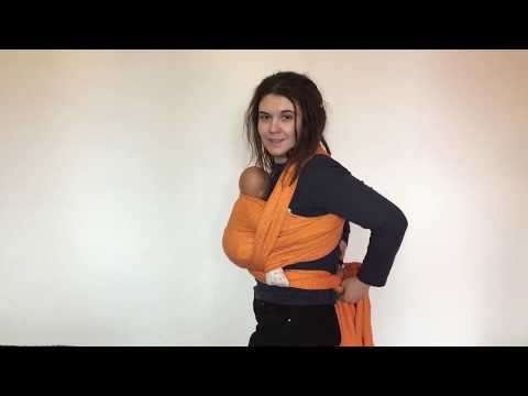 Видео: Как завязать слинг под слингокуртку. Полухирургический узел