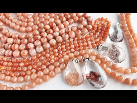 Видео: Чем отличается ЛУННЫЙ и СОЛНЕЧНЫЙ КАМЕНЬ? Подвески КВАРЦ ФАНТОМ. Натуральные камни с Алиэкспресс