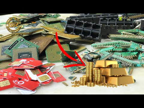 Видео: Извлечение золота из электроники | Как добывать золото из электроники | Извлечение золота