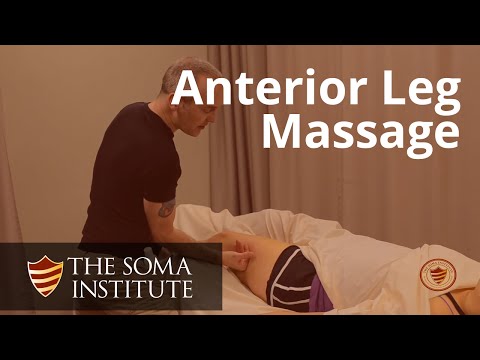 Видео: Общий протокол массажа передней поверхности ноги: начальные техники массажа