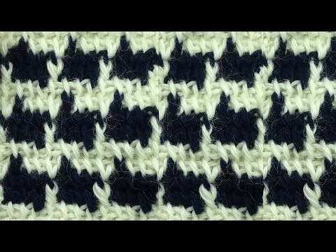 Видео: Красивый двухцветный жаккард  Tunisian crochet pattern 57