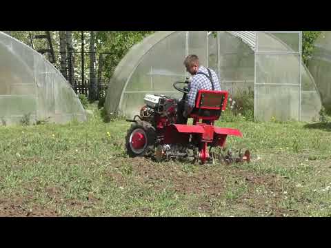 Видео: Фрезерование  мотоблоком  Shtenli 1900 под минитрактор 4x4. Установка фрезы вместо задних колес.