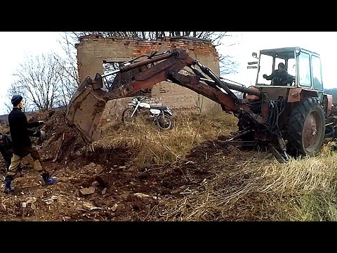 Видео: Раскопки с экскаватором.