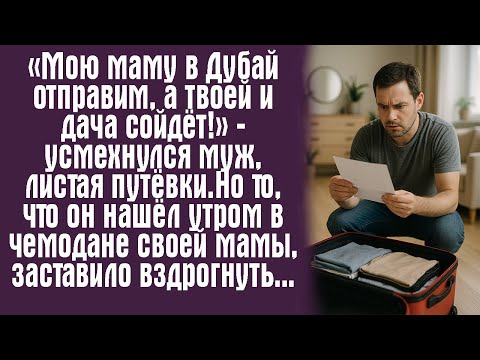 Видео: «Мою маму в Дубай отправим, а твоей и дача сойдёт!» — усмехнулся муж, листая путёвки. Но то...