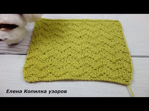 Видео: Простой рельефный узор спицами вяжем по кругу/A simple relief pattern with knitting needles