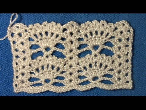 Видео: Узор ажурный веер, схема