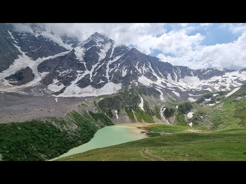 Видео: Поляна Чегет - кафе Ай - Кьюн - озеро Донгузорун Кёль - Терскол - стадион Иткол, 8 июля 2024