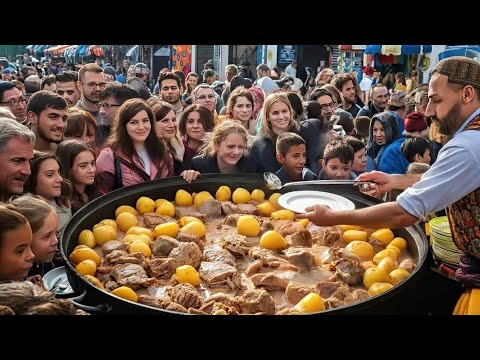 Видео: Безумный рецепт афганского Роша | 500 кг мяса, приготовленного на глазах у огромной толпы