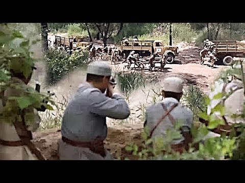Видео: Японская тяжелая артиллерия атаковала, но китайская армия заранее устроила засаду.