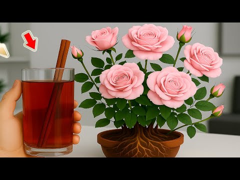 Видео: Всего 1 стакан! Ветка розы укореняется и цветёт круглый год!