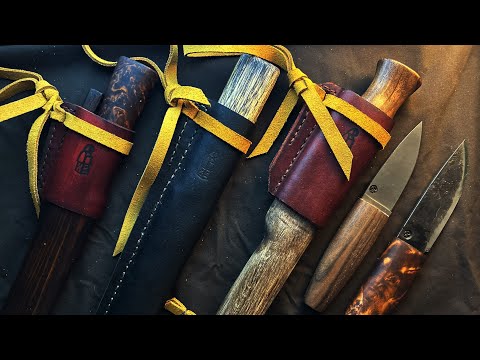 Видео: Обзор готовых ножей. Ножи народа Севера Ханты. Пареньский нож.