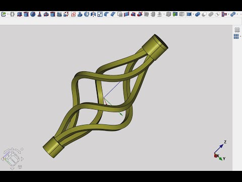 Видео: FreeCAD Часть 115. Пример создания модели. Кованая корзинка
