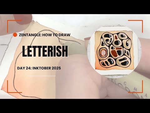 Видео: Зентангл: пошаговое руководство по буквенному стилю / Inktober 2025, день 24