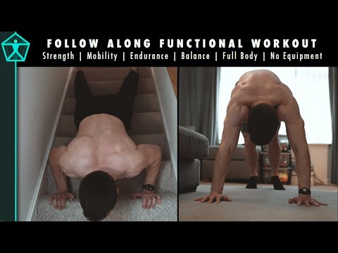 Видео: ПОЛНОФУНКЦИОНАЛЬНАЯ домашняя тренировка | Сила всего тела, подвижность, выносливость | БЕЗ оборуд...