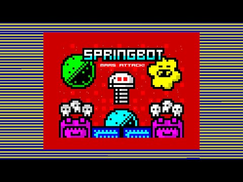 Видео: Прохождение игры 2020 года Springbot - Mars Attack на ZX Spectrum 48 K