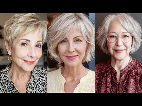 Видео: Стрижка для женщин 50+, 60+ и 70+ — женская стрижка