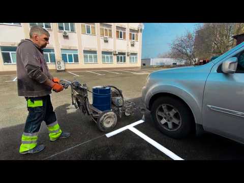 Видео: Професійна розмітка парковки • Послуги з нанесення розмітки в Києві від «ДОР-ЮА»