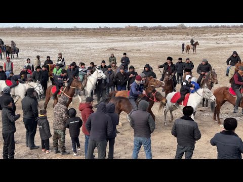 Видео: Шымбай районы Жузбайдың агасынын 70 жыллык  тойының Ат шабары 02.23.3024