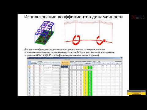 Видео: Возможности выполнения динамических расчетов для металлических конструкций в ВК SCAD Office. ч.1