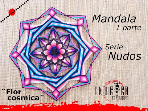 Видео: 💥 ¨Космический цветок¨ часть 1 - мандала сплетенная из шерсти - ручная работа
