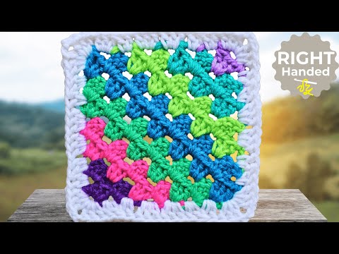Видео: Как быстро связать крючком разноцветные диагональные бабушкины квадраты!