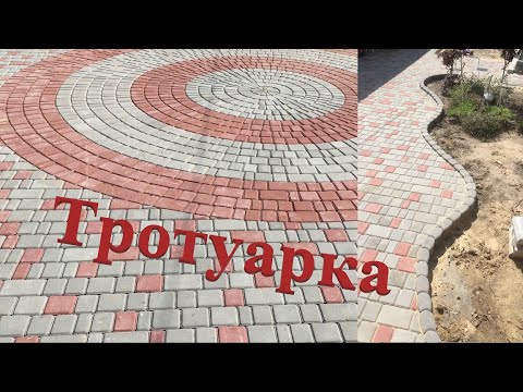 Видео: укладка тротуарной плитки круг #plitax
