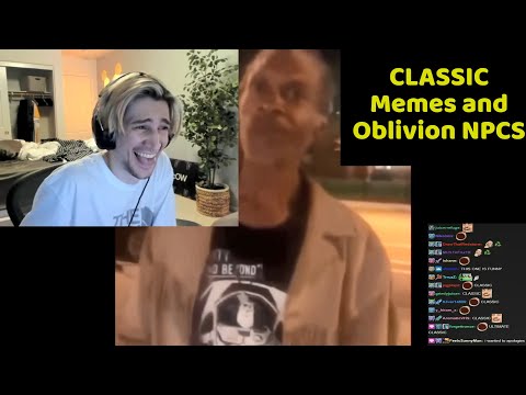 Видео: xQc реагирует на британские мемы и NPC из Oblivion