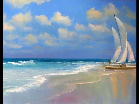 Видео: Как легко нарисовать Море масляными красками. Онлайн урок Любы Дикер