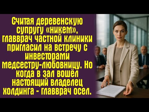 Видео: Считая деревенскую супругу «никем», главврач частной клиники пригласил на встречу с инвесторами...