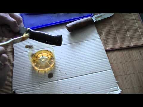 Видео: пропитка рукоятий ножей льняным маслом!