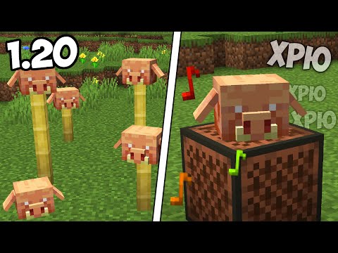 Видео: ГОЛОВЫ ПИГЛИНОВ в МАЙНКРАФТ 1.20 / Снапшот 22w46a