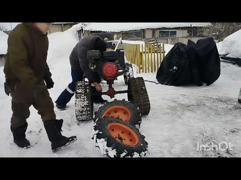 Видео: Ставим гусянки на мотоблок.