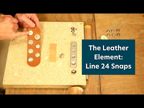 Видео: Кожаный элемент: застежки Line 24