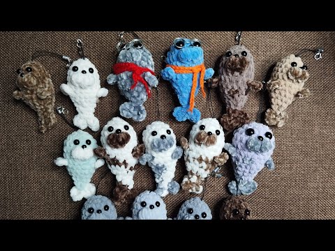 Видео: 🦭ТЮЛЕНЬ🦭МОРСКОЙ КОТИК🦭НЕРПА🦭МК🧶Вяжем все вместе!❤️🤗