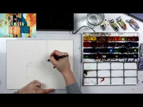 Видео: Бесплатный вебинар по акварельной живописи «Замок» с Дарьей Куцаевой