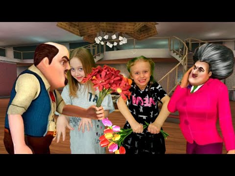 Видео: День Влюбленных у Училки Мисс Ти с Соседом и у Воришек 💖 Все уровни в честь дня Святого Валентина!