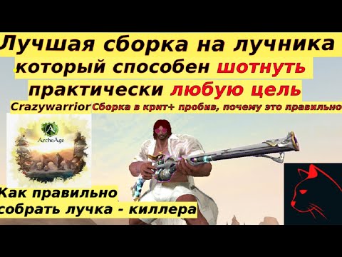 Видео: Arche Age Crazywarrior Лучшая бюджетная сборка на сказителя и любого лучника, который хочет шотать !