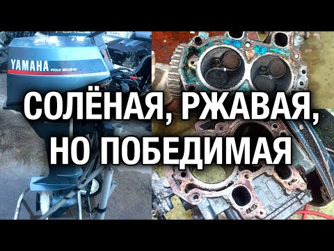 Видео: YAMAHA F9.9B - солёная, ржавая, но победимая