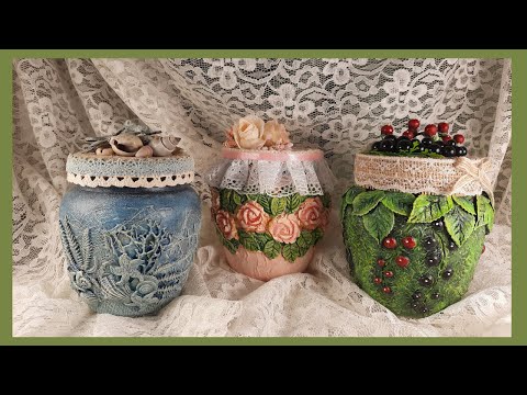Видео: 3 Замечательных идеи декора стеклянных банок/Поделки/Сделай сам