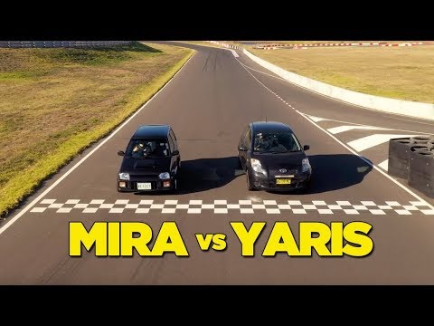 Видео: Ярис Хилтон против Daihatsu Mira