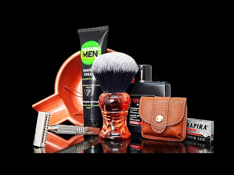 Видео: Бритьё! Yaqi travel razor, Yaqi brush 28мм, Cosmia, Modum, Rapira