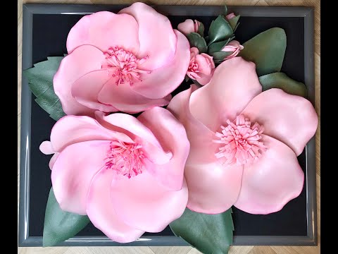 Видео: DIY SAKURA 🌸 БЕСПЛАТНЫЙ МК БОЛЬШОЙ ЦВЕТОК ДЛЯ ФОТОЗОНЫ🌺